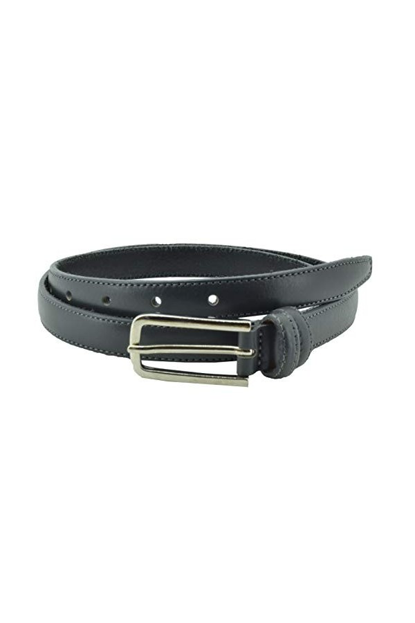 Conte Massimo, Ceinture Fine pour Femme en Cuir véritable, Made in Italy, Raccourcissement Possible, 2 cm de Haut