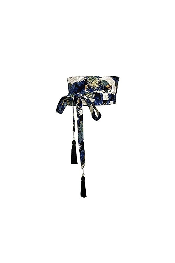 Fancy Pumpkin Ceinture Obi Vintage Yukata Kimono japonais japonais Ceinture Harajuku-D10,230x10 CM,Color60