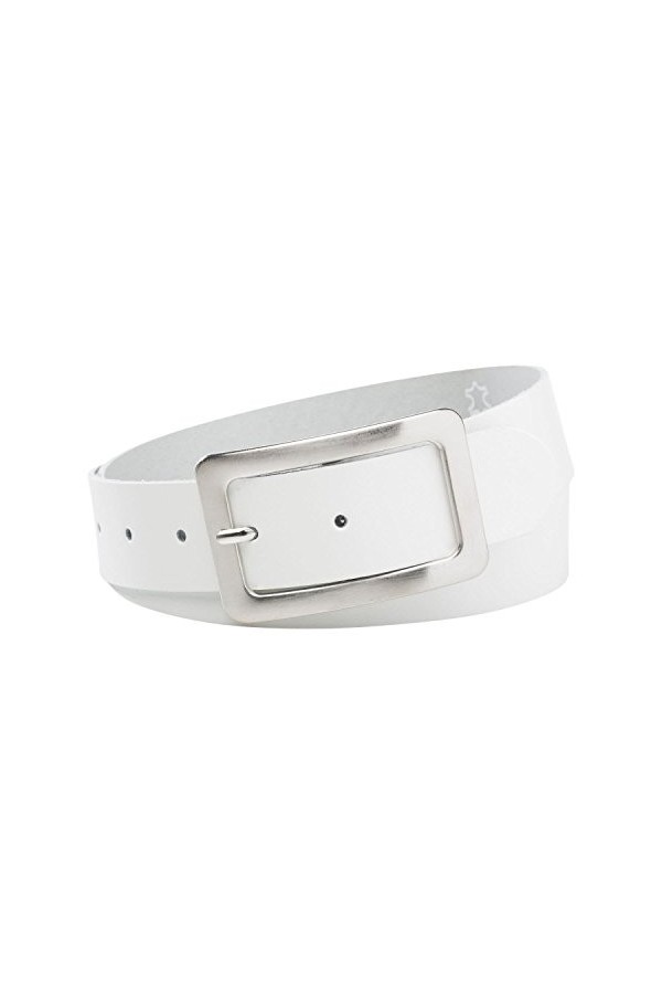INVIDA Ceinture pour femme JOYCE en blanc avec grande boucle de ceinture - Blanc - 100