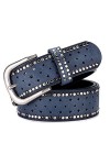 TeeYee Ceinture Large Femmes Ajustable avec Rivet Classique or 