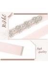 IYOU Perle Mariage Ceinture Ceinture Strass Rose Ruban Robe Ceinture Brillant Cristal De Mariée Ceintures de Mariée Accessoir