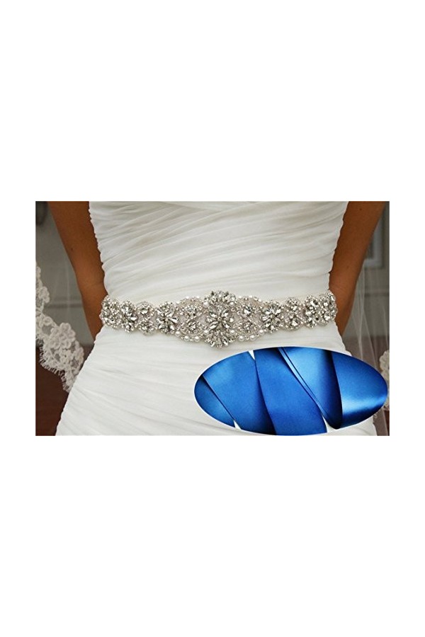 San Bodhi Ceinture tressée avec cristaux de strass pour mariage