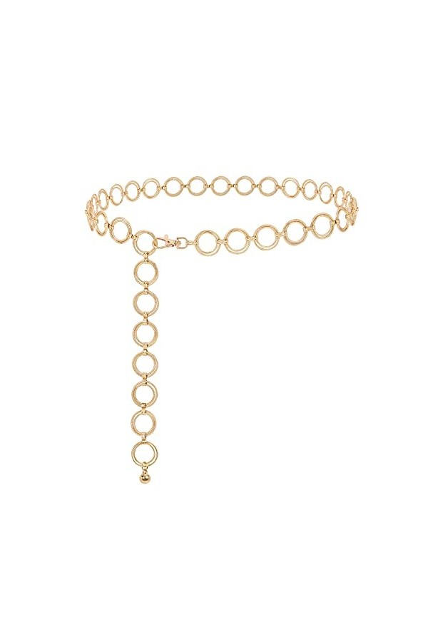 XIAOWU Chaîne de ceinture pour robe en métal - Chaîne de ceinture pour femme - Motif soleil de lune et étoile - -