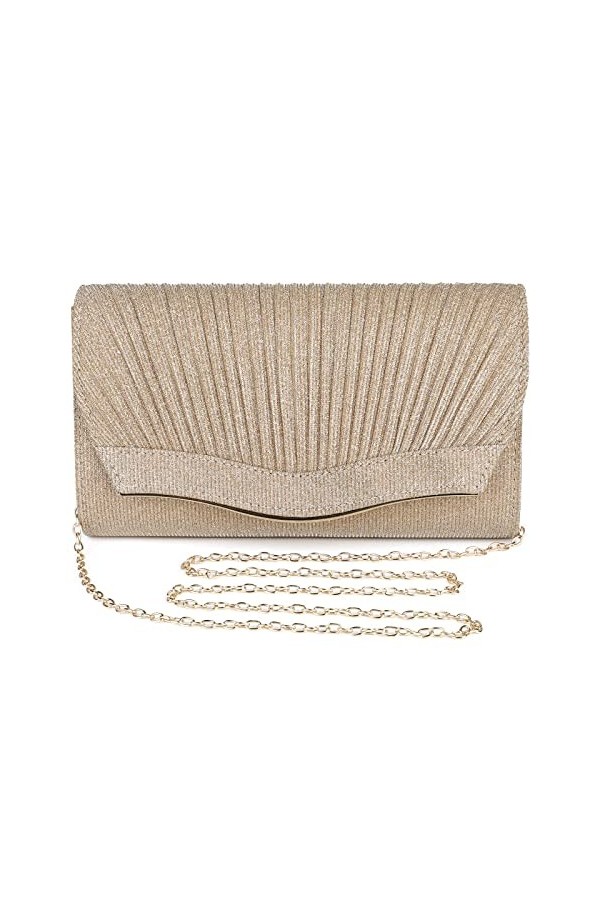 UBORSE Sac de Soirée Pochette Mariage Sac à Main Femme en Bandoulière Chaîne Démontable Superbe Cadeau pour Fête