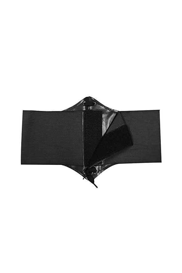 HANERDUN Ceinture Corset pour Femme Cuir Corset à Lacets Ceinture Élastique Ceinture Rétro Cinch Quatre Tailles - Noir - Tail