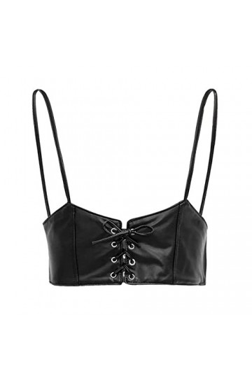 TOFBS Punk Cuir Corset Ceinture Harnais Ceinture Corps Poitrine Chaîne Sexy Goth Gilet Ceinture Réglable Bijoux de Corps pour