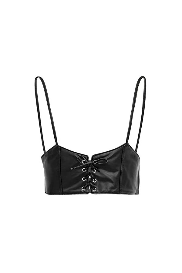 TOFBS Punk Cuir Corset Ceinture Harnais Ceinture Corps Poitrine Chaîne Sexy Goth Gilet Ceinture Réglable Bijoux de Corps pour