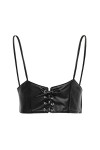 TOFBS Punk Cuir Corset Ceinture Harnais Ceinture Corps Poitrine Chaîne Sexy Goth Gilet Ceinture Réglable Bijoux de Corps pour