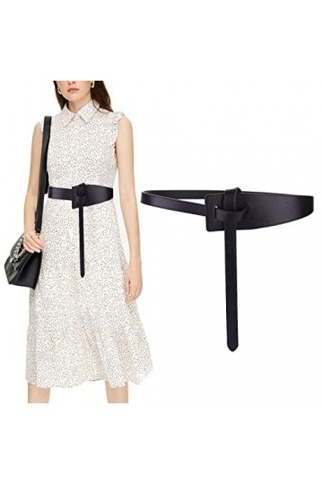 AWOCAN Ceinture à nouer pour femme avec ceinture et combinaison - Noir - taille unique