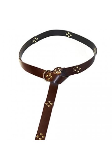 Ceinture à boucle Viking O Ring, ceinture à anneau en cuir PU, Ceinture médiévale à rivets, ceinture Renaissance nordique, ce