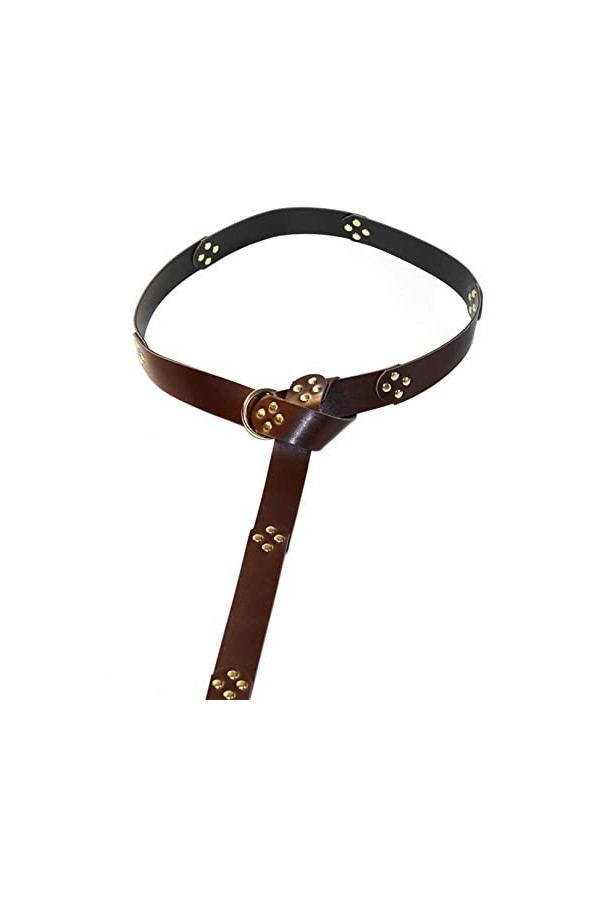 Ceinture à boucle Viking O Ring, ceinture à anneau en cuir PU, Ceinture médiévale à rivets, ceinture Renaissance nordique, ce
