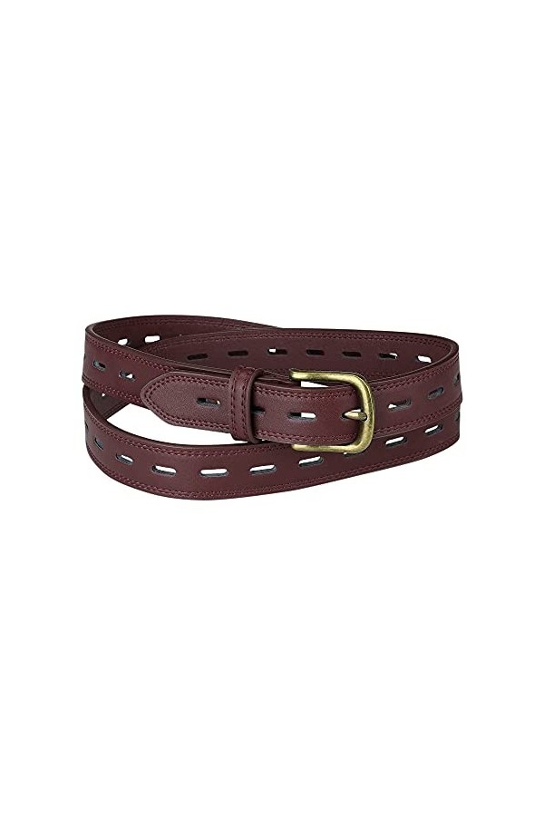 Allegra K Ceinture en similicuir pour femme, boucle à ardillon en métal, ceintures de taille plus pour la robe de jeans Rouge