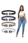 SWAUSWAUK Ceinture sans Boucle x 4 pièces - Ceinture Elastique sans Boucle Femme Homme Ceinture Invisible Réglable