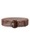 CHIC DIARY Ceinture tressée tendance pour femme - Ceinture en jean - Ceinture décorative pour robe dété, Marron café, taille
