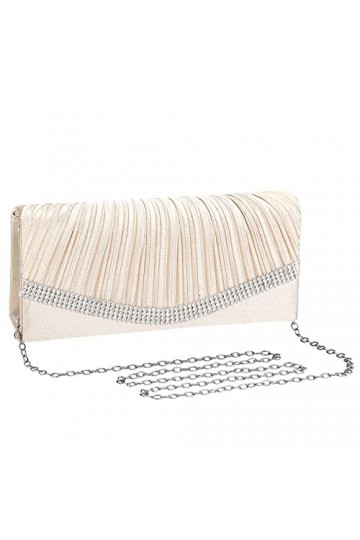 UBORSE Sac de Soirée Pochette Mariage Sac à Main Femme en Bandoulière Chaîne Démontable Superbe Cadeau pour Fête