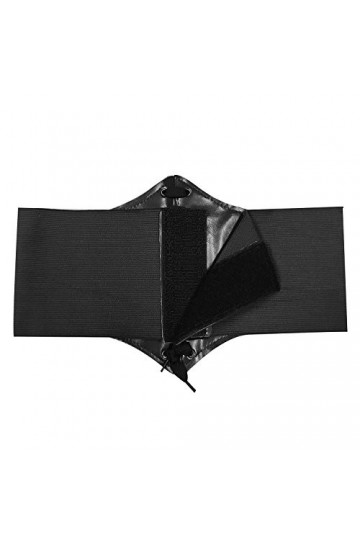 HANERDUN Ceinture Corset pour Femme Cuir Corset à Lacets Ceinture Élastique Ceinture Rétro Cinch Quatre Tailles - Noir - Tail