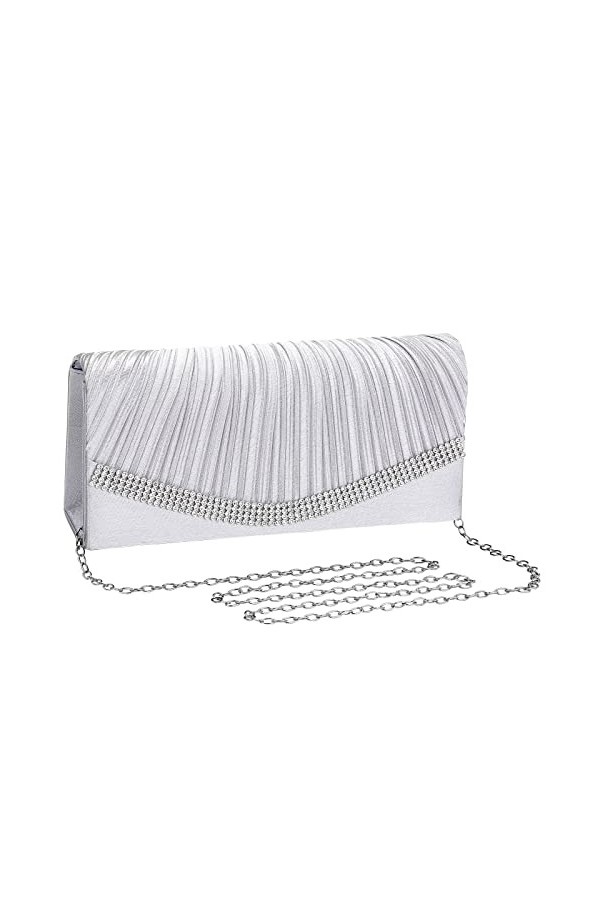 UBORSE Sac de Soirée Pochette Mariage Sac à Main Femme en Bandoulière Chaîne Démontable Superbe Cadeau pour Fête