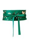 Générique Ceinture Femme Large Obi Style Japonais Assortir avec Robe Kimono, Yukata - Vert