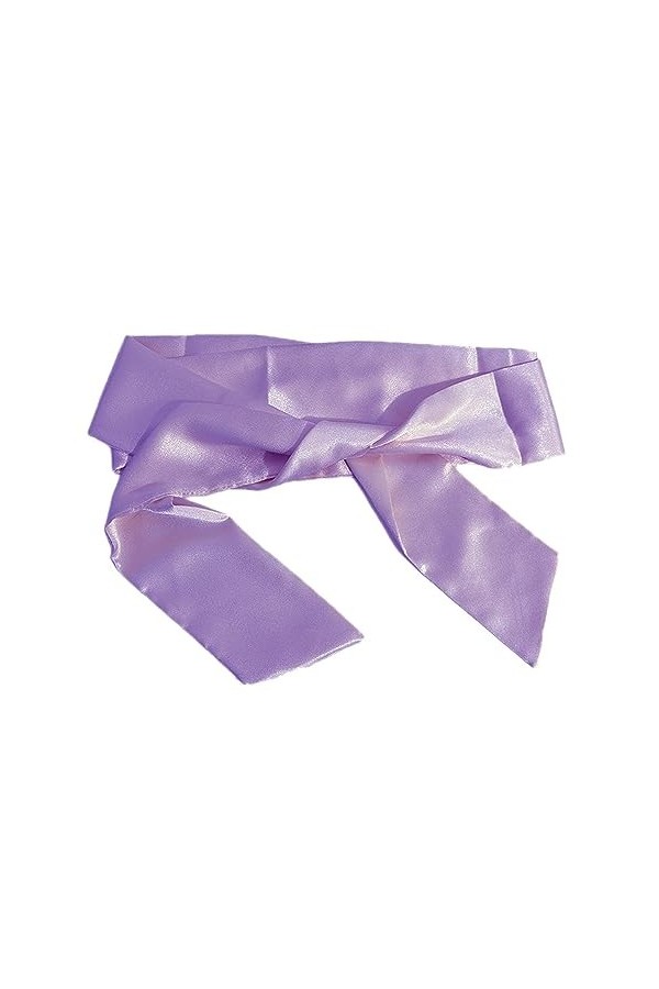 AWOCAN Ceinture longue en satin double face pour femme - Pour mariage, demoiselle dhonneur, violet, taille unique