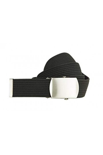 shenky - Ceinture en tissu à raccourcir soi-même - plusieurs coloris disponibles - L 160 x l 4 cm - noir - 130cm