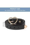TENDYCOCO Ceinture à boucle en forme de cœur - Ceinture creuse - Ceinture en cuir synthétique - Ceinture de taille pour femme