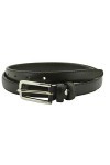 Conte Massimo, Ceinture Fine pour Femme en Cuir véritable, Made in Italy, Raccourcissement Possible, 2 cm de Haut