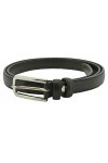 Conte Massimo, Ceinture Fine pour Femme en Cuir véritable, Made in Italy, Raccourcissement Possible, 2 cm de Haut