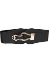 BlackButterfly Vintage Élastique Corde Crochet Ceinture Noir, XXL 