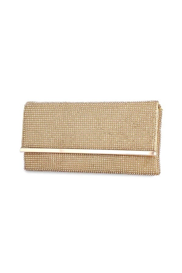 UBORSE Sac de Soirée Pochette Mariage Sac à Main Femme en Bandoulière Chaîne Démontable Superbe Cadeau pour Fête Argent, 25,