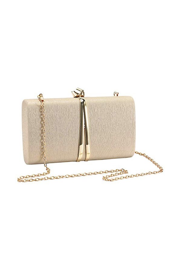 UBORSE Pochette de Soiree pour Femmes Elegante Enveloppe Sac a Main Cocktail dor Mariage Sac a Main de Fete Nuptiale