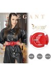 JasGood Ceinture extensible pour femme - Vintage - Large ceinture élastique - Tendance, 2-Rouge., taille106/125 cm 