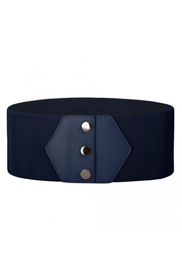 GRACE KARIN Ceinture corset à bouton-pression extensible pour robe large ceintures élastiques, noir foncé, S