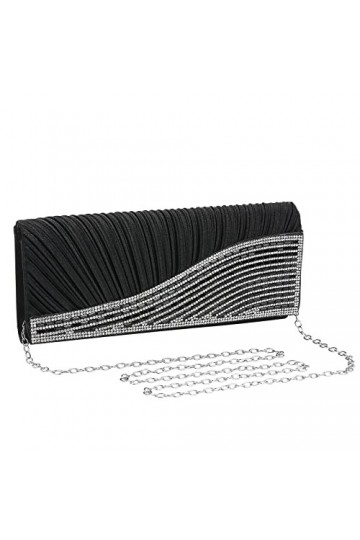 UBORSE Sac de Soirée Pochette Mariage Sac à Main Femme en Bandoulière Chaîne Démontable Superbe Cadeau pour Fête