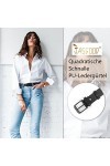 JasGood Ceinture en cuir pour femme - Pour jeans - Noir - Avec boucle ardillon, 2 - Noir, 100cm Passt Taillengröße 65-75cm 