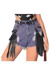 XZQTIVE Ceinture à chaîne punk - Mode gothique rock skinny cuir ceinture coeur femmes steampunk corps chaînes accessoires pou