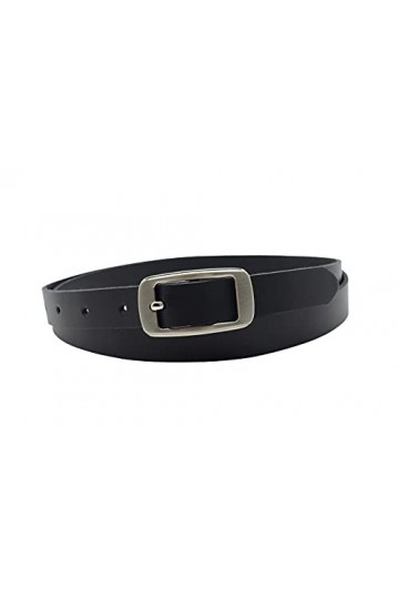 NK Belt GmbH Ceinture en cuir de vachette pour femme - Noir - Fabriquée en Allemagne - 2 cm, Noir , S