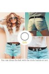 Udekit Pas de Boucle Ceinture élastique Extensible Taille Ceinture Boucle Libre pour Jeans Pantalons 3 pièces/ensemble 
