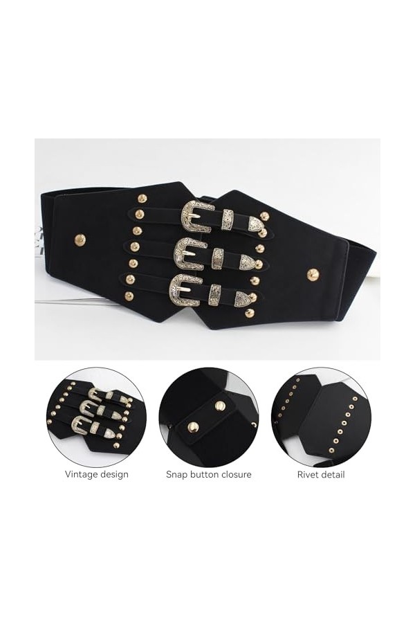 Corset Femme Medieval,Tianher 2 Pcs Ceinture Médiévale Ceinture de Corset pour Femme pour Robe Manteau Chemise Cosplay Costum