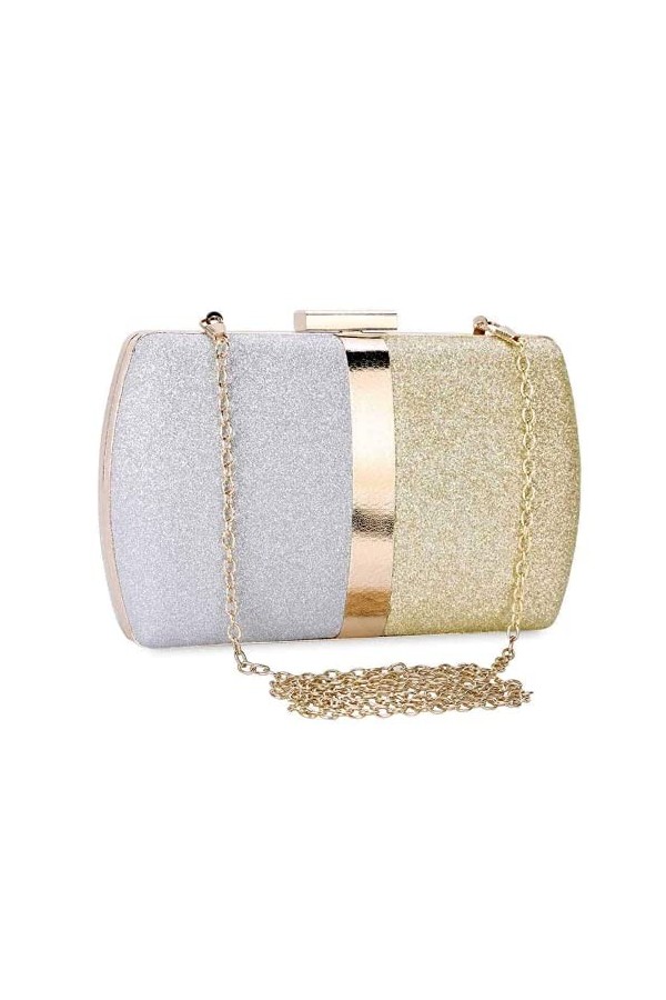 UBORSE Sac de Soirée Pochette Mariage Sac à Main Femme en Bandoulière Chaîne Démontable Superbe Cadeau pour Fête