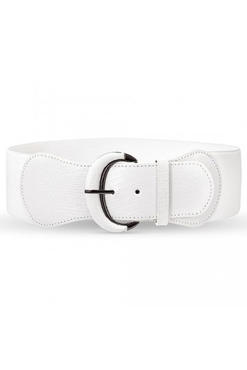 XZQTIVE Lot de 4 ceintures larges pour femme - Taille élastique - Stretch - Vintage - Pour robes, 4 - Blanc., M: Fit fur Tail