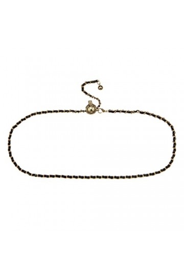 YooAi Ceinture en chaîne dorée pour femme - Réglable - Grande taille - En métal - Pour robes et jeans, doré, Fit Waist 27"-42