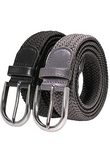 RBOCOTT Ceinture en Tissu Élastique,Ceintures Élastiques Tressées,Ceinture Tressées Extensible pour Hommes et Femmes,Ceinture