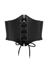 BlackButterfly Elastique Halloween Cosplay Costume Taille Attache Serre-taille Corset Ceinture Noir, XXL 