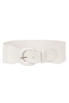GRACE KARIN Ceinture Femme Grande Taille Ceinture Belt Cuir pour Robe Cocktail Formel Travail Blanc -10 XL