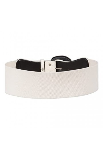 GRACE KARIN Ceinture Femme Grande Taille Ceinture Belt Cuir pour Robe Cocktail Formel Travail Blanc -10 XL