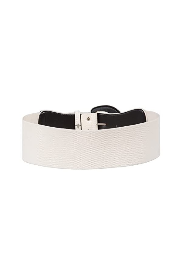 GRACE KARIN Ceinture Femme Grande Taille Ceinture Belt Cuir pour Robe Cocktail Formel Travail Blanc -10 XL