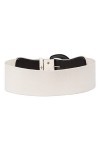 GRACE KARIN Ceinture Femme Grande Taille Ceinture Belt Cuir pour Robe Cocktail Formel Travail Blanc -10 XL