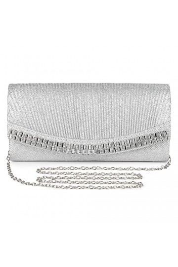 UBORSE Sac de Soirée Pochette Mariage Sac à Main Femme en Bandoulière Chaîne Démontable Superbe Cadeau pour Fête