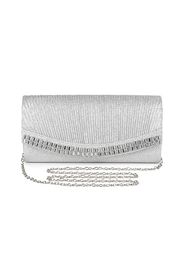 UBORSE Sac de Soirée Pochette Mariage Sac à Main Femme en Bandoulière Chaîne Démontable Superbe Cadeau pour Fête