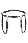 XZQTIVE Ceinture à chaîne punk - Mode gothique rock skinny cuir ceinture coeur femmes steampunk corps chaînes accessoires pou